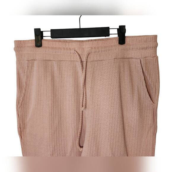BCBGeneration Waffle Knitt Pink Jogger Leisure Pants - Picture 5 of 7